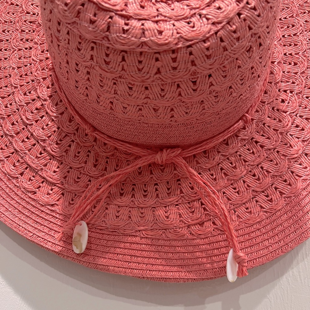 C.C wide brim coral sun/beach hat - Picture 4 of 10